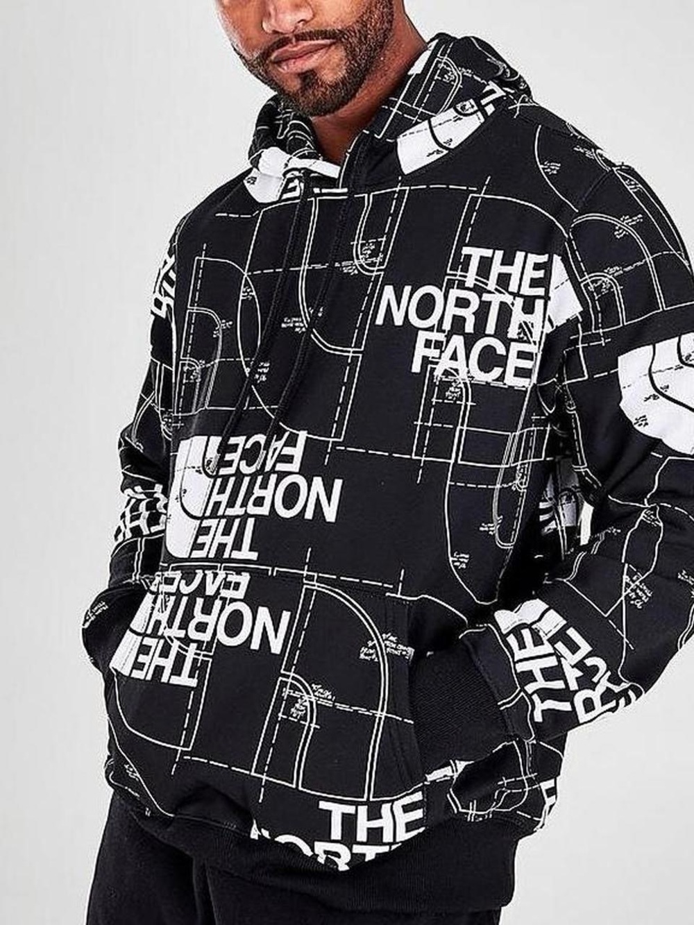 The North Face Half Dome All Over Print Logo Pullover Hoodie - Picture 5 of 5